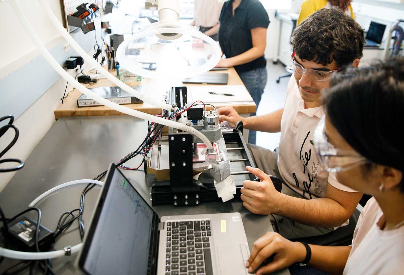 ASU sustainability students working on energy research with Lightworks as part of the Rob Walton College of Global Futures research program.