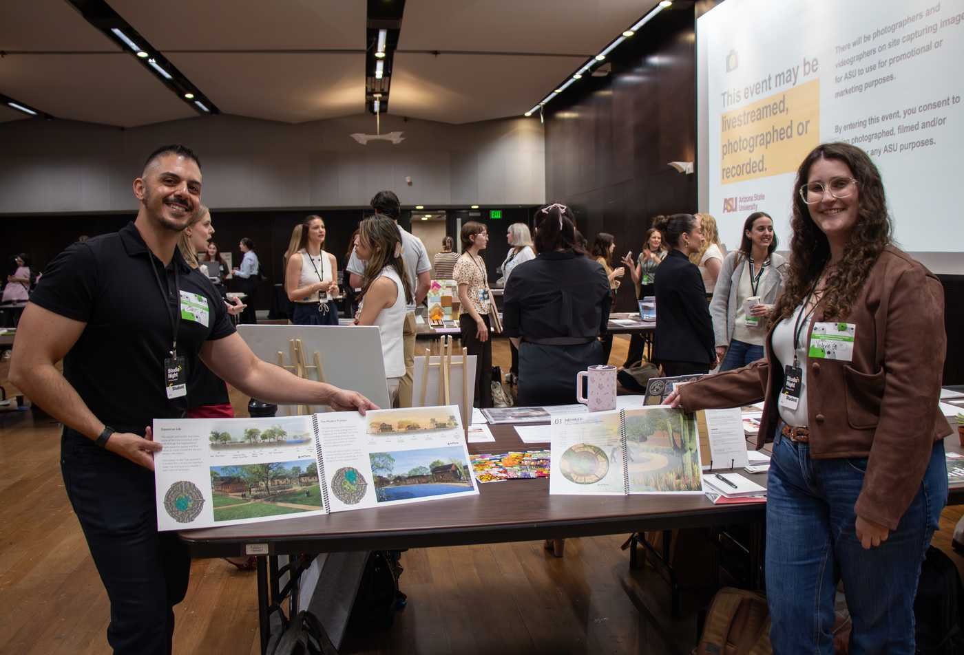 Students present their work in landscape architecture, demonstrating hands-on learning in the Landscape Architecture, MLA.