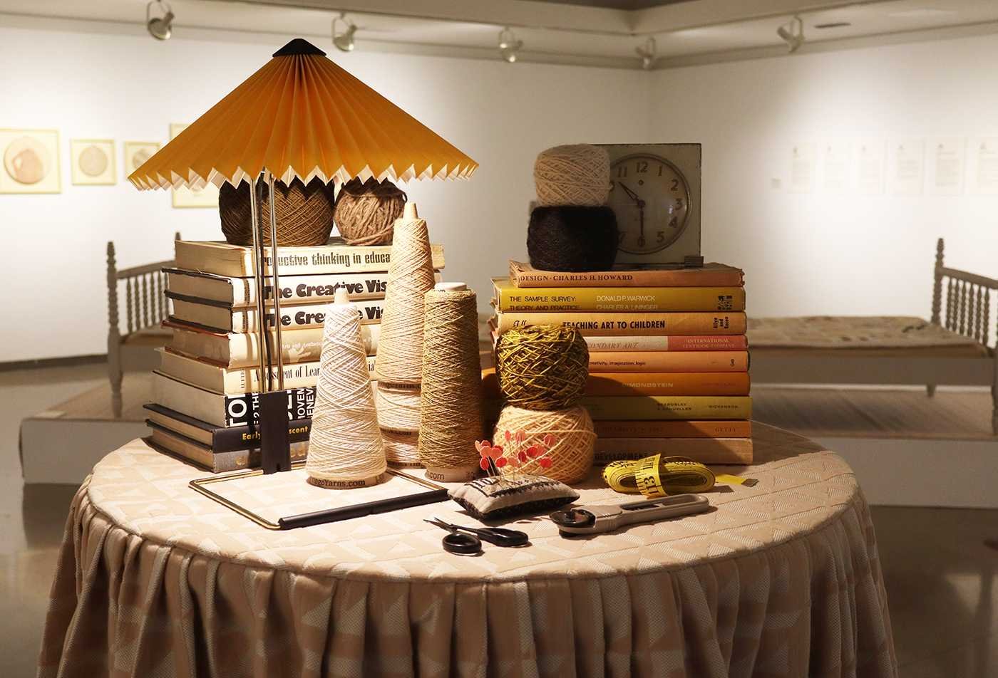 An art exhibit created by art students, reflecting hands-on learning in the Art (Art Education), MA.