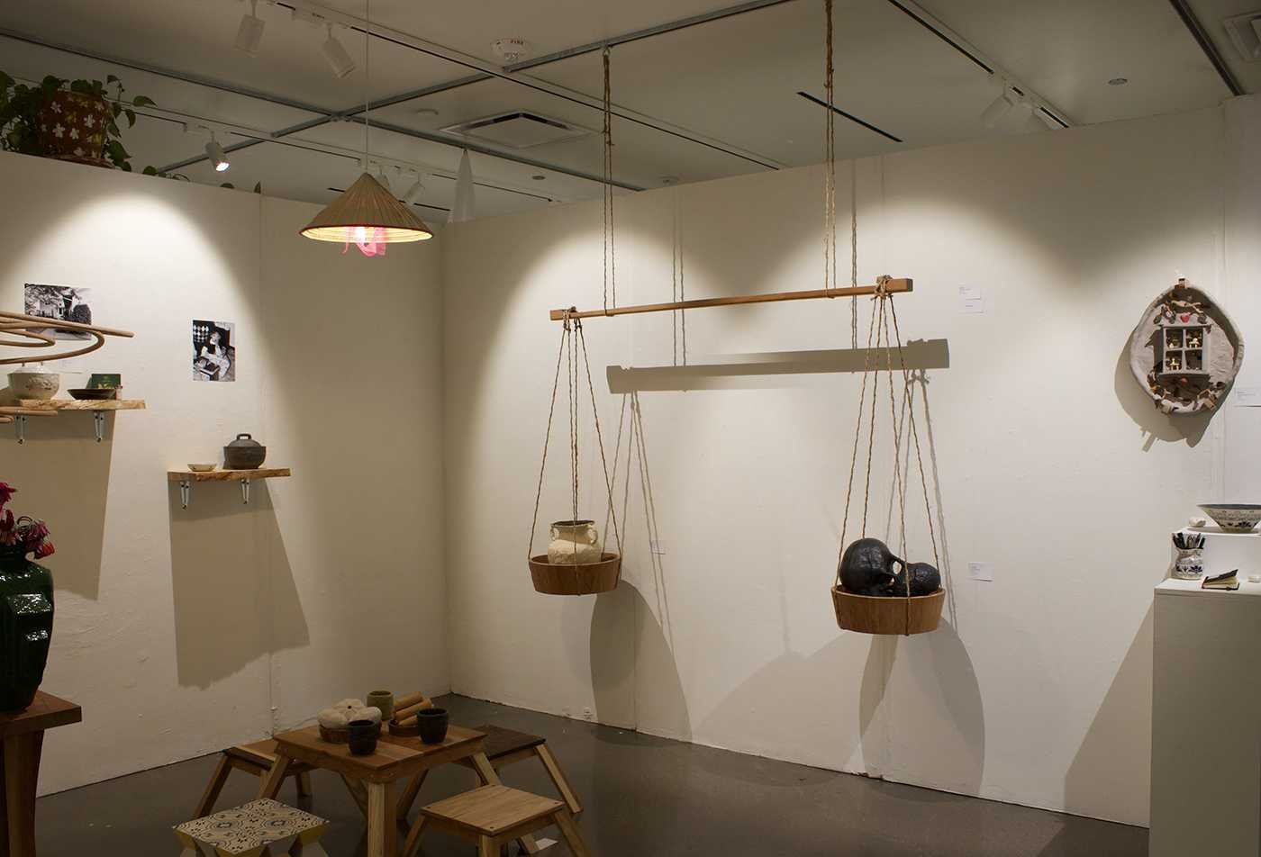 A student exhibit in ceramics demonstrates the hands-on work done in the Art, MA.