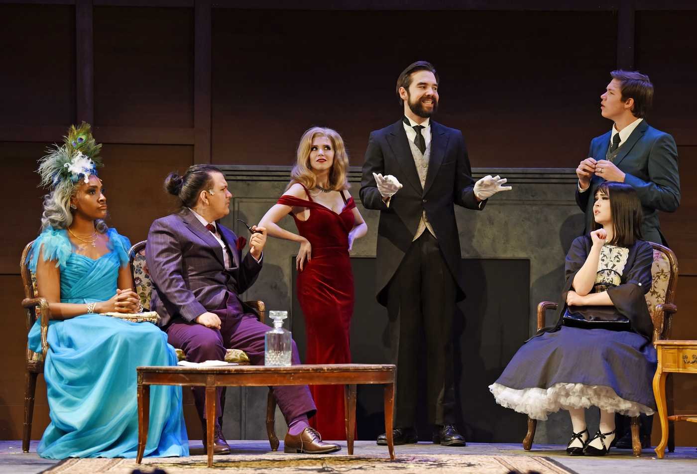 Actors perform a play together, showing hands-on learning in the Theatre, MA.