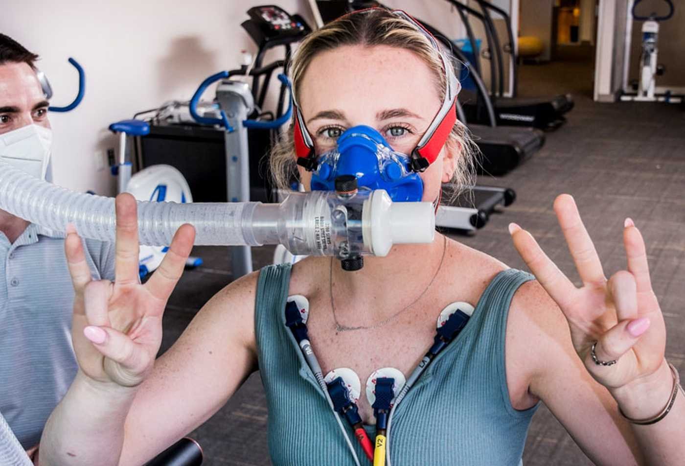 Students engage in hands-on research with exercise equiptment in the BS in Clinical Exercise Science