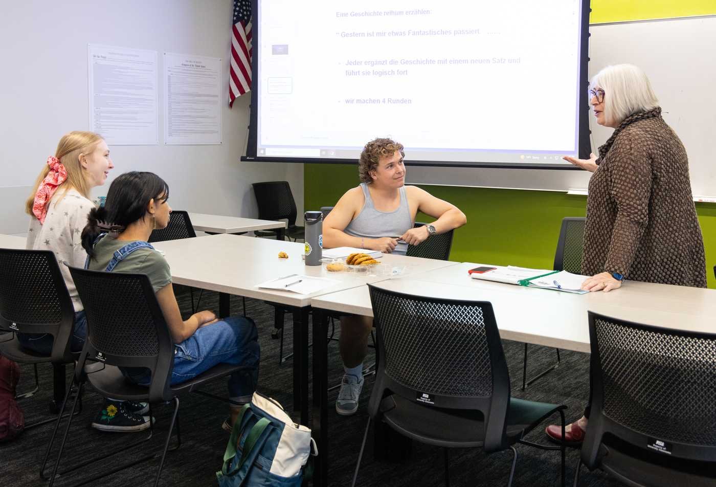 Students study German in class, developing language skills in ASU's German, minor program.