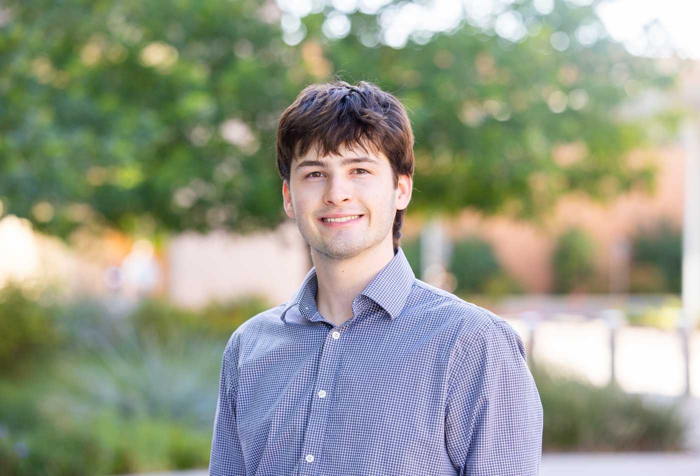 A student poses outdoors on campus, representing academic exploration in ASU's Jewish Studies, BA program.