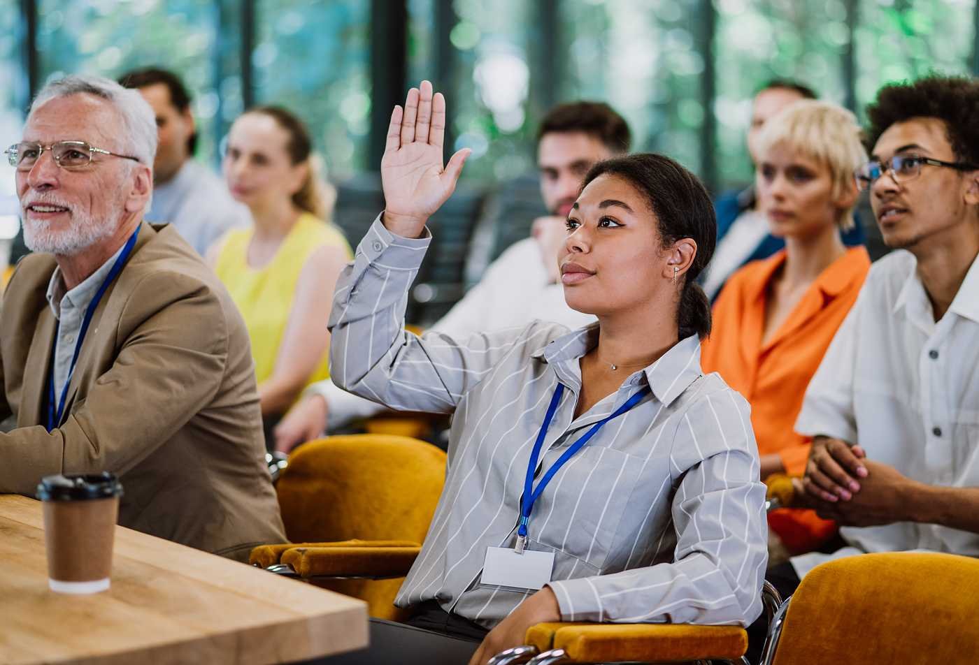 A participant engages in a seminar, representing public service leadership in ASU's Global Management (Public Administration), MGM program.