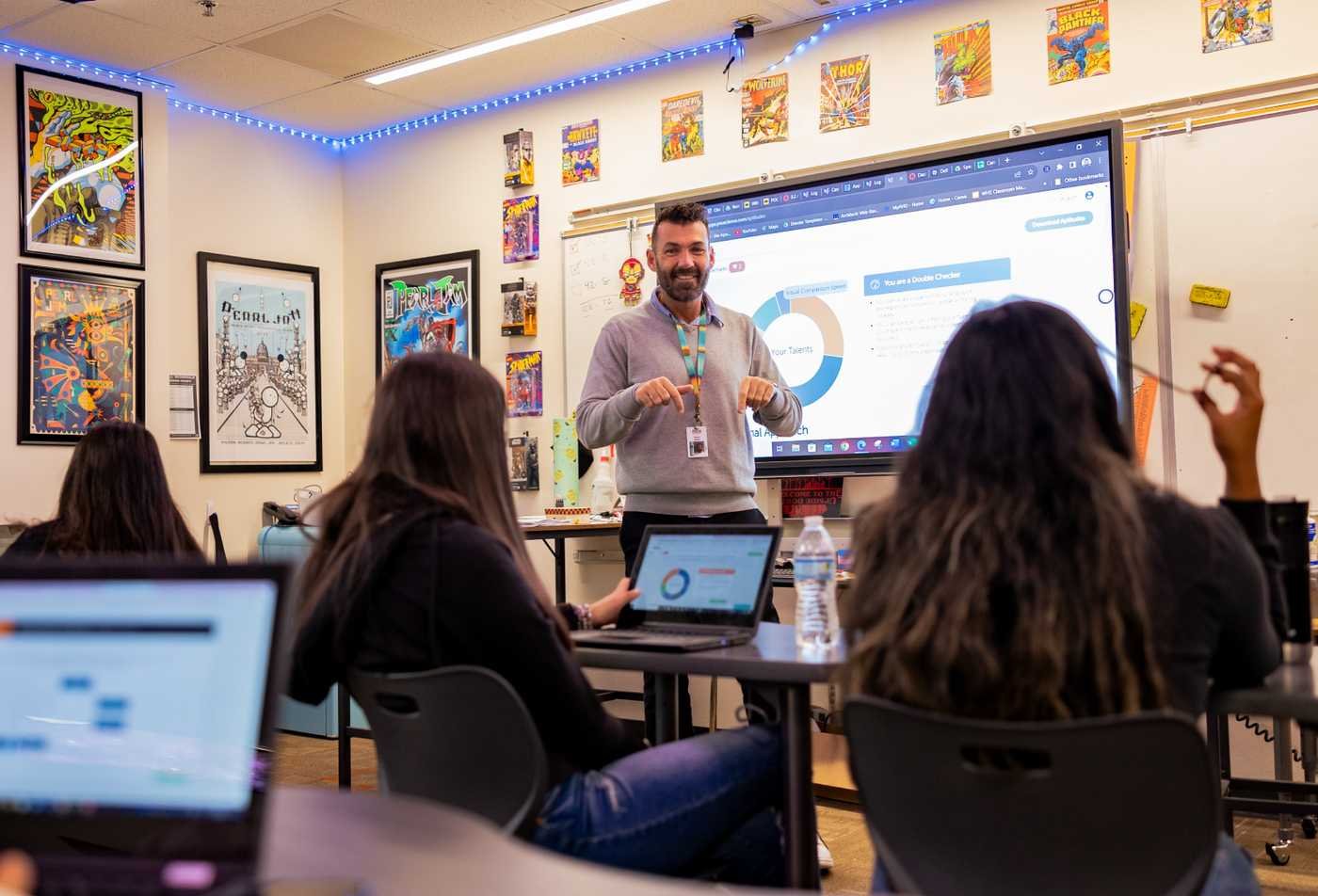 An instructor leads a classroom lesson, using skills learned in ASU's History (Secondary Education), BA program.